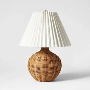 Studio McGee Natural Wicker Table Lamp Brown - Threshold - Target